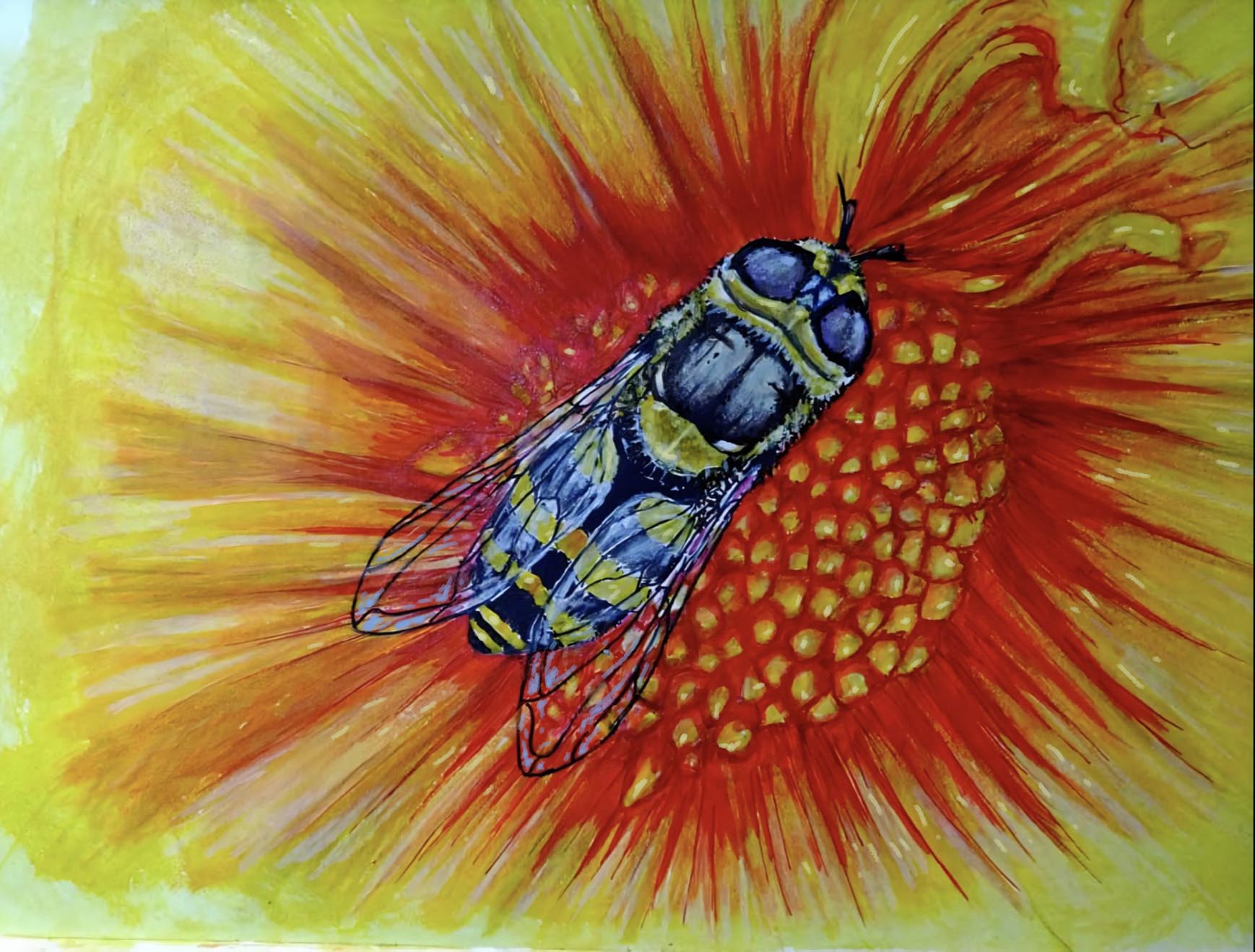 Bee drawing by Ulises Vargas