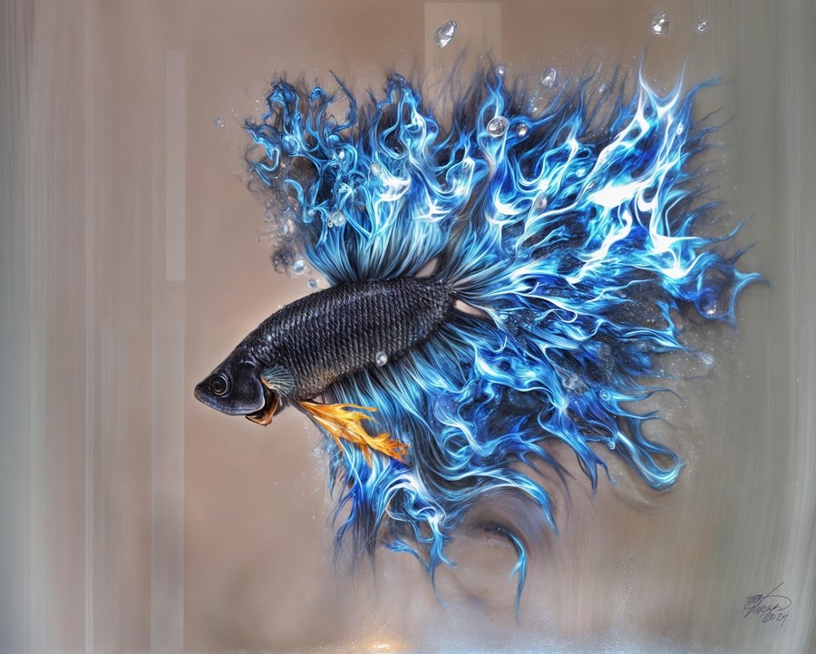 Fire Beta digital painting by Ulises Vargas