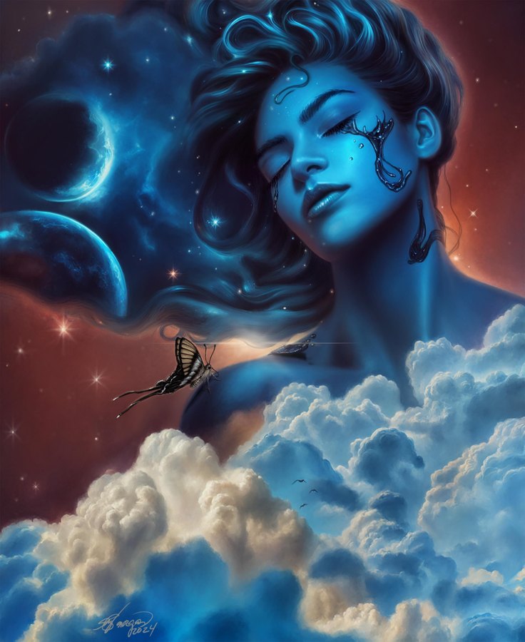 Night Dreamer digital painting by Ulises Vargas