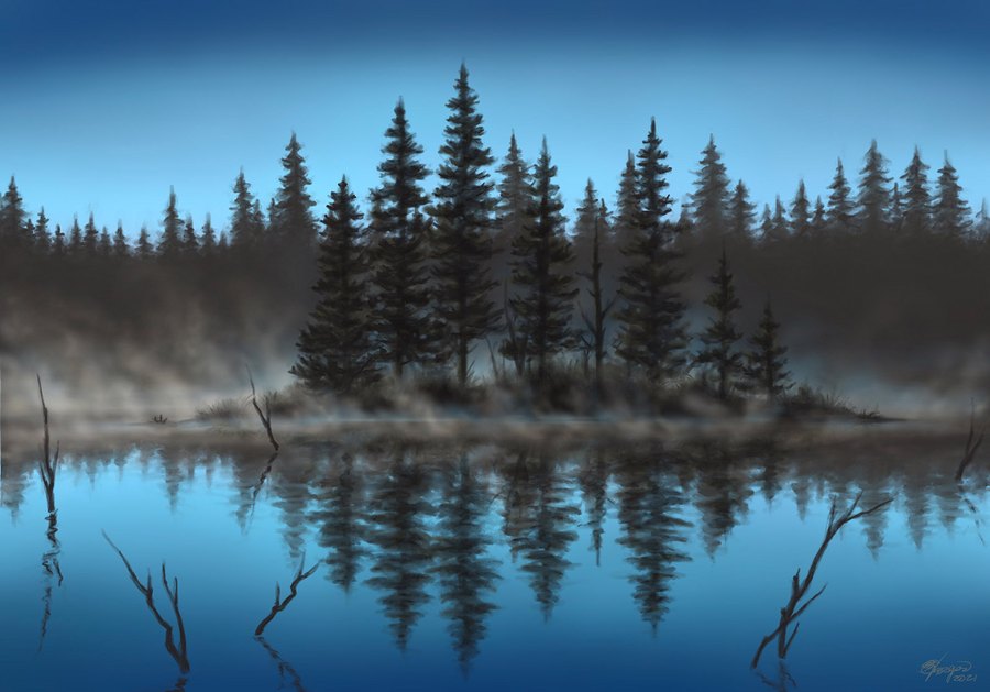 Digital landscape study by Ulises Vargas