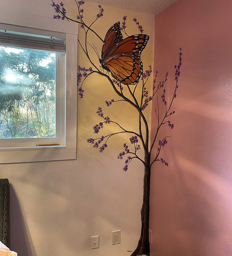 Butterfly wall mural by Ulises Vargas